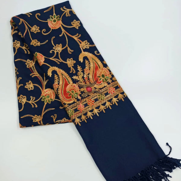 Navy blue ari work shawl