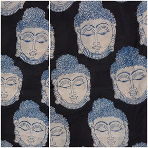 Chennur silk kalamkari with Buddha motif