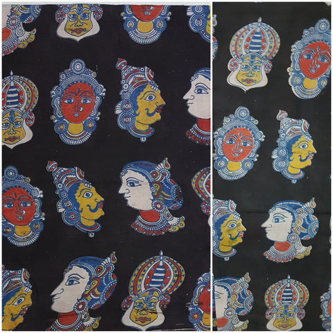 Chennur silk kalamkari with Kathakkali motif