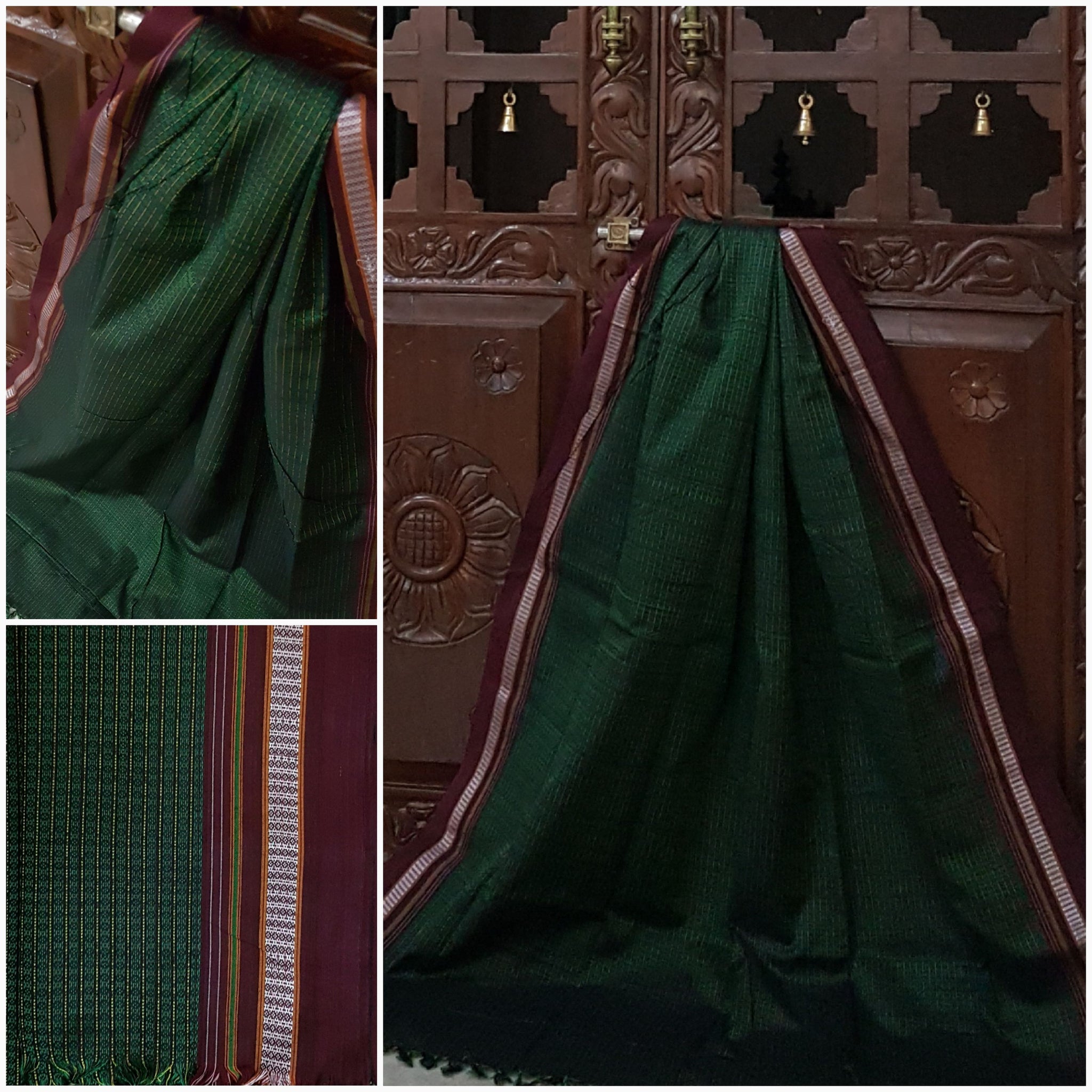 Emerald green khun/khana dupatta