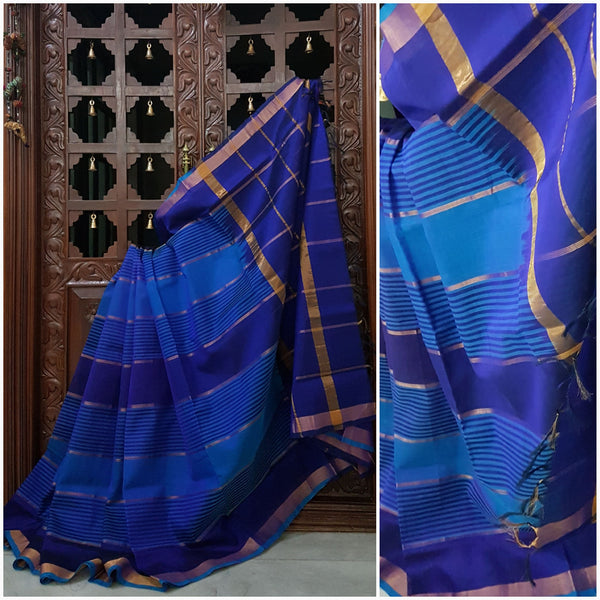 Handloom blue silk cotton  venkatagiri