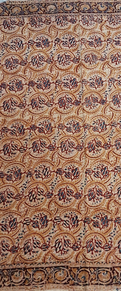 cotton kalamkari with floral motif.