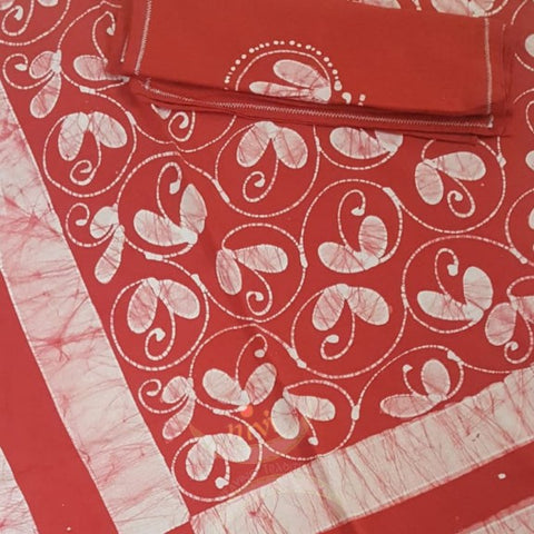 Handloom double batik cotton bedsheet. Dimensions 105×90 inches