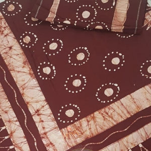 Handloom double batik cotton bedsheet. Dimensions 105×90 inches