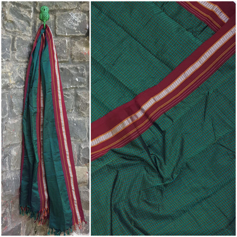 Teal green khun/ khana dupatta