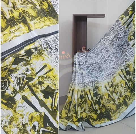 Handloom digital printed linens