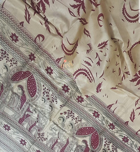 Handloom muga silk dupatta