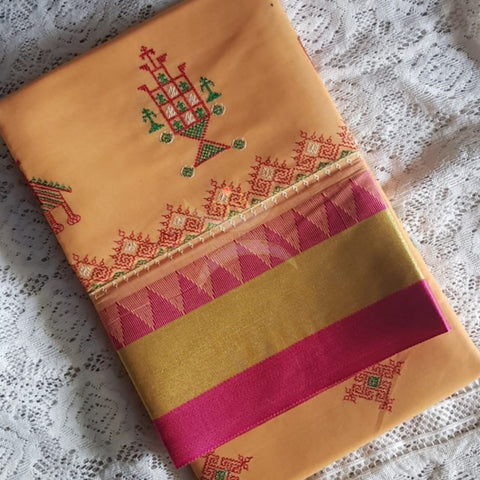 Kota cotton kasuti embroidered saree.