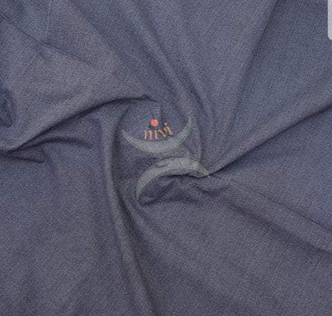 Dark Grey handloom mercerised cotton fabric.