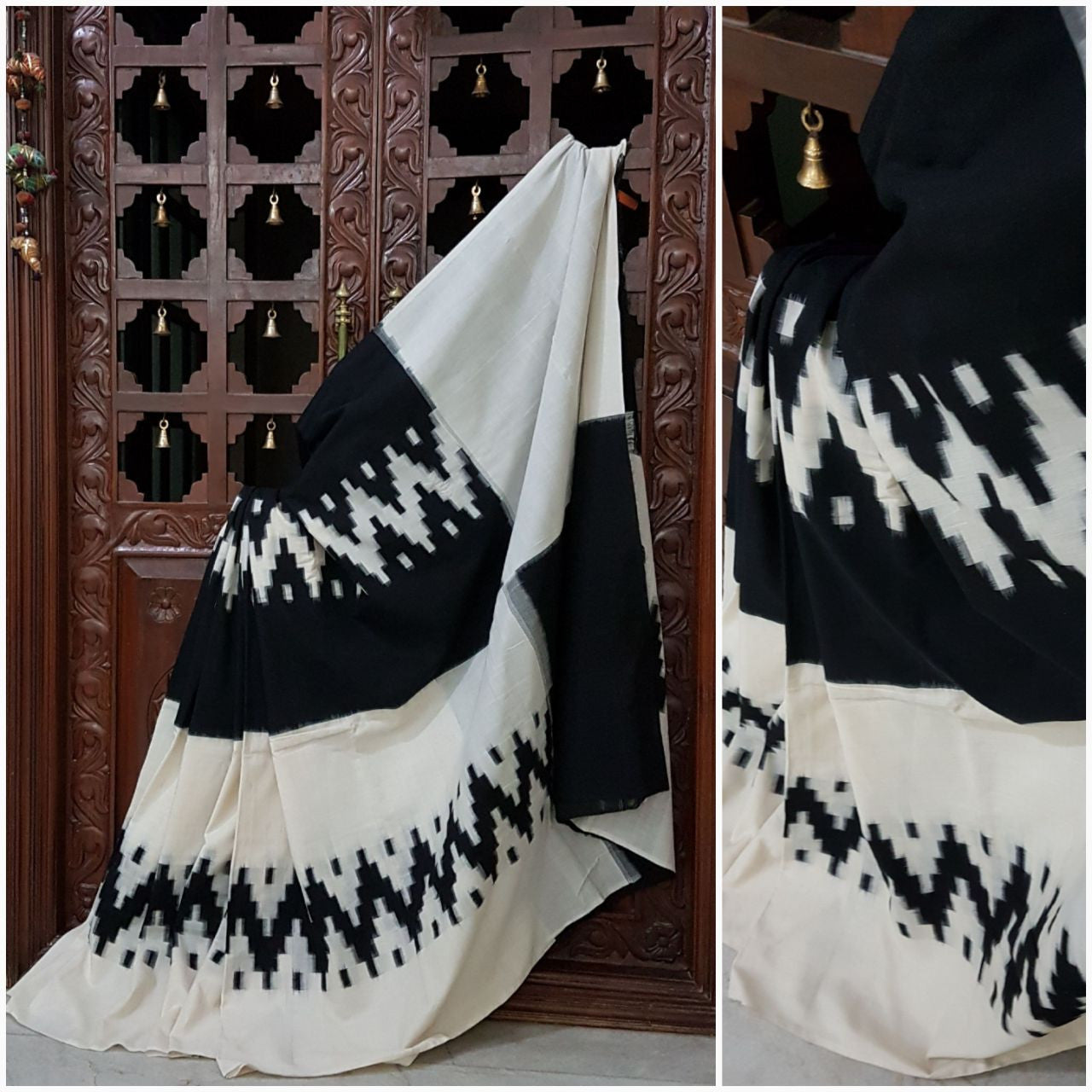 Pochampalli-Double ikat Handloom high count Cotton