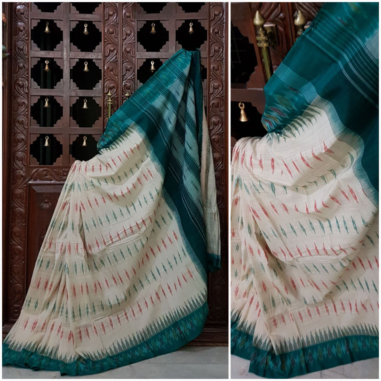 Pochampalli-ikat Handloom Merserised fine Cotton