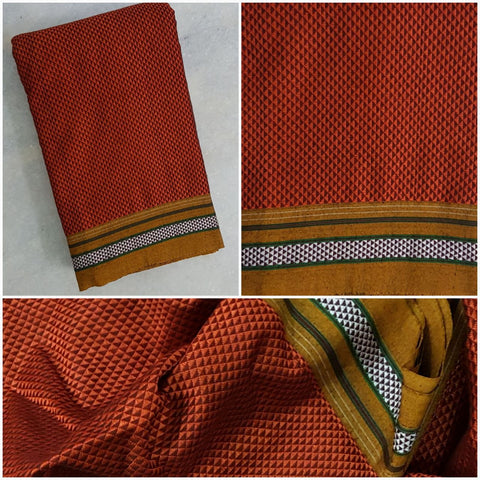 Khun/khana running material in orange mustard combination
