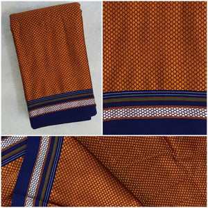 Khun/khana running material in orange blue combination