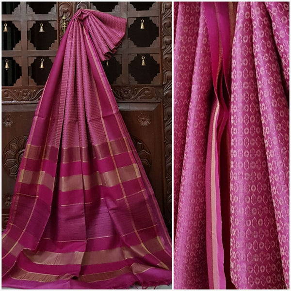 Pink  Hand woven bagalpuri silk.