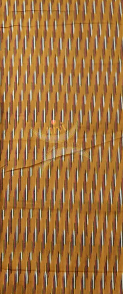 Mustard handloom cotton Pochampalli ikat fabric