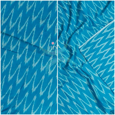 Blue handloom cotton Pochampalli ikat fabric