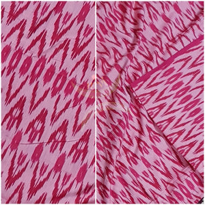 Pink handloom cotton Pochampalli ikat fabric