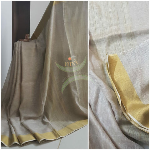 Beige handloom linen