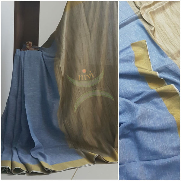 Blue handloom linen