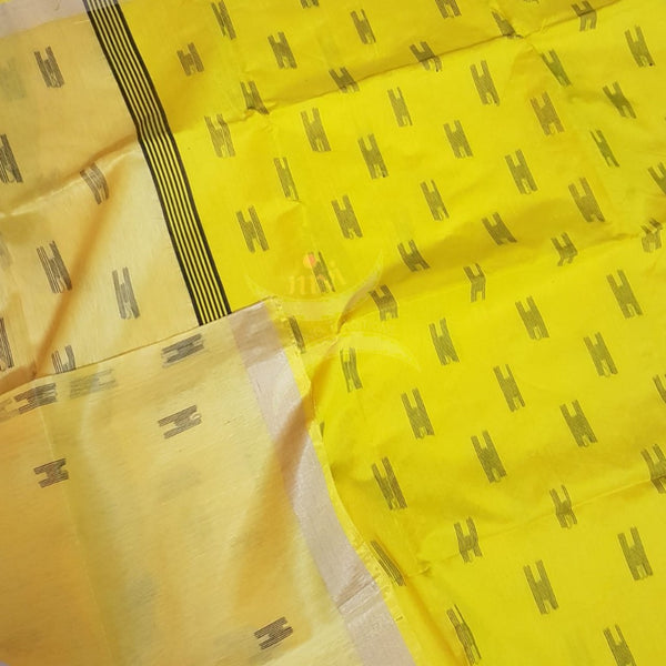 Yellow bengal handloom linen cotton