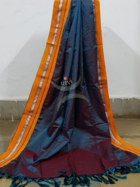 Two tone teal with orangish mustard khun dupatta