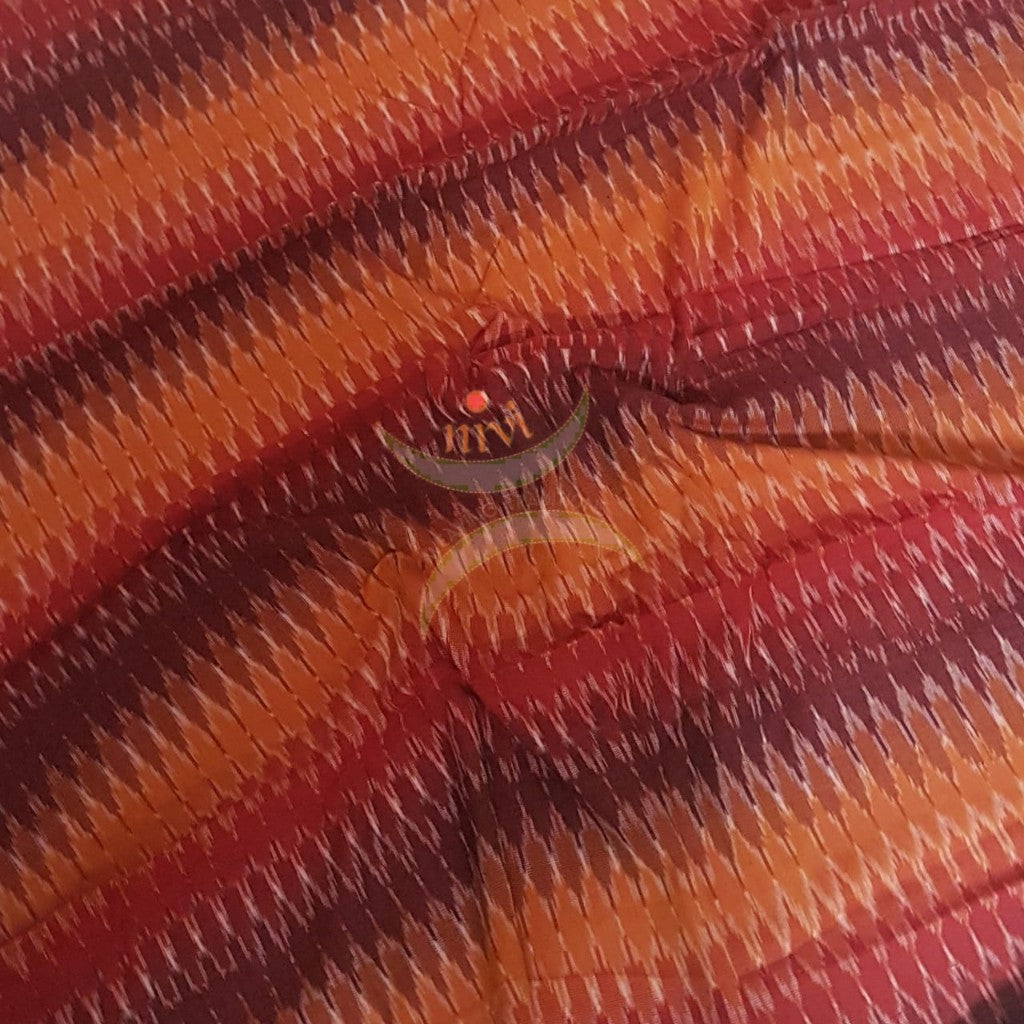 Multi color handloom cotton Pochampalli ikat fabric