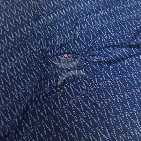 Blue color handloom cotton Pochampalli ikat fabric