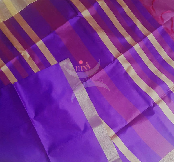 Purple art silk saree. Saree comes with contrasting  blouse piece