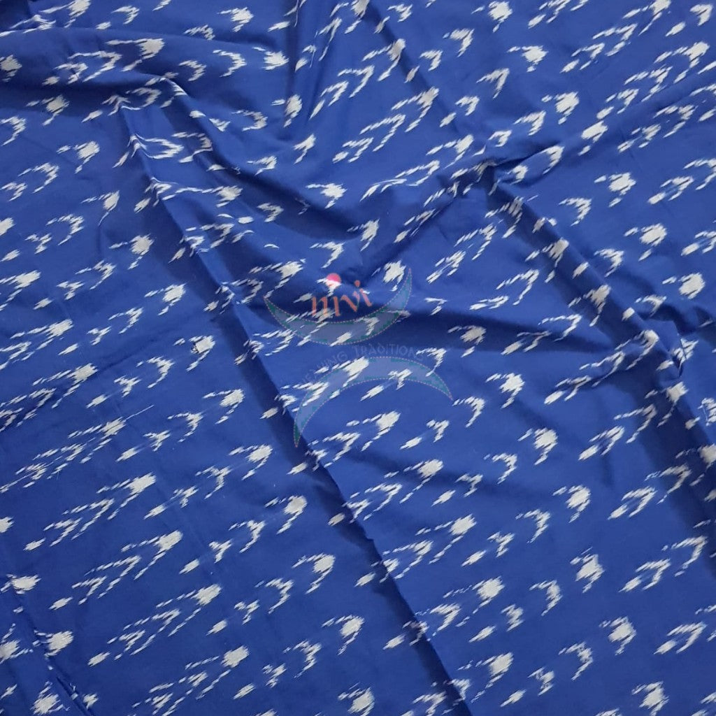 Handloom royal blue  pochampalli ikat fabric