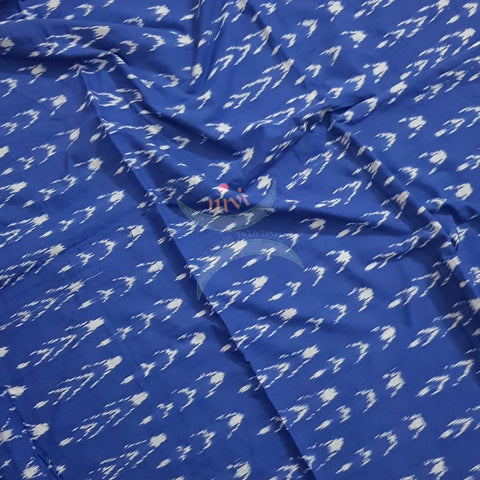 Handloom royal blue  pochampalli ikat fabric