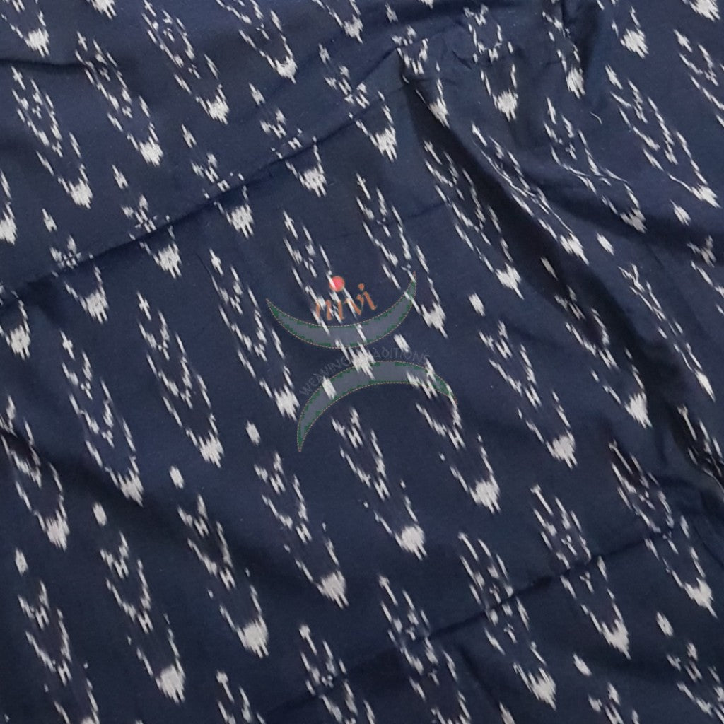 Handloom black pochampalli ikat fabric