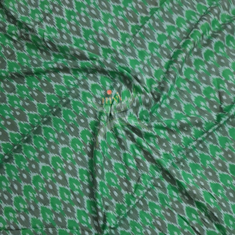 Handloom green pochampalli ikat fabric