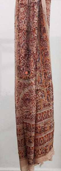Red handloom kalamkari 2 piece suit set