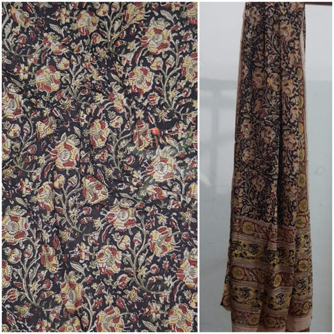 Black handloom kalamkari 2 piece suit set
