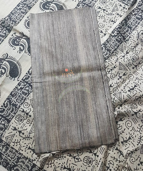 Handloom matka silk suit set with warli printed dupatta