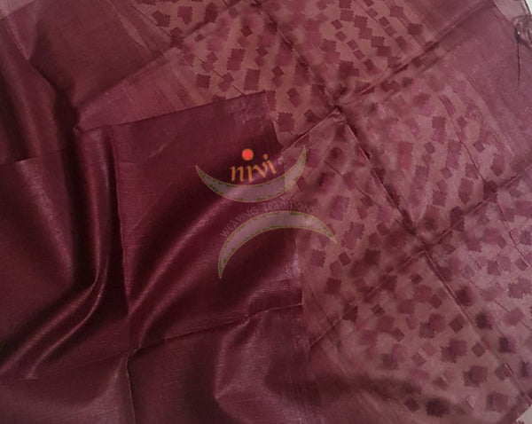 Maroon handloom kota silk  dupatta