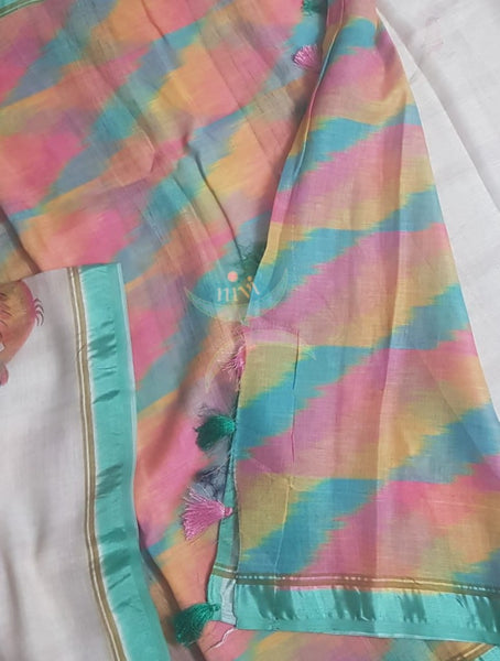 Off white digital printed saree