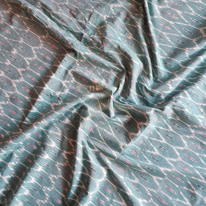 Pista green  handloom cotton pochampalli ikat fabric