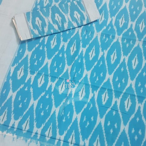 Handloom cotton ikat double size bedsheet.