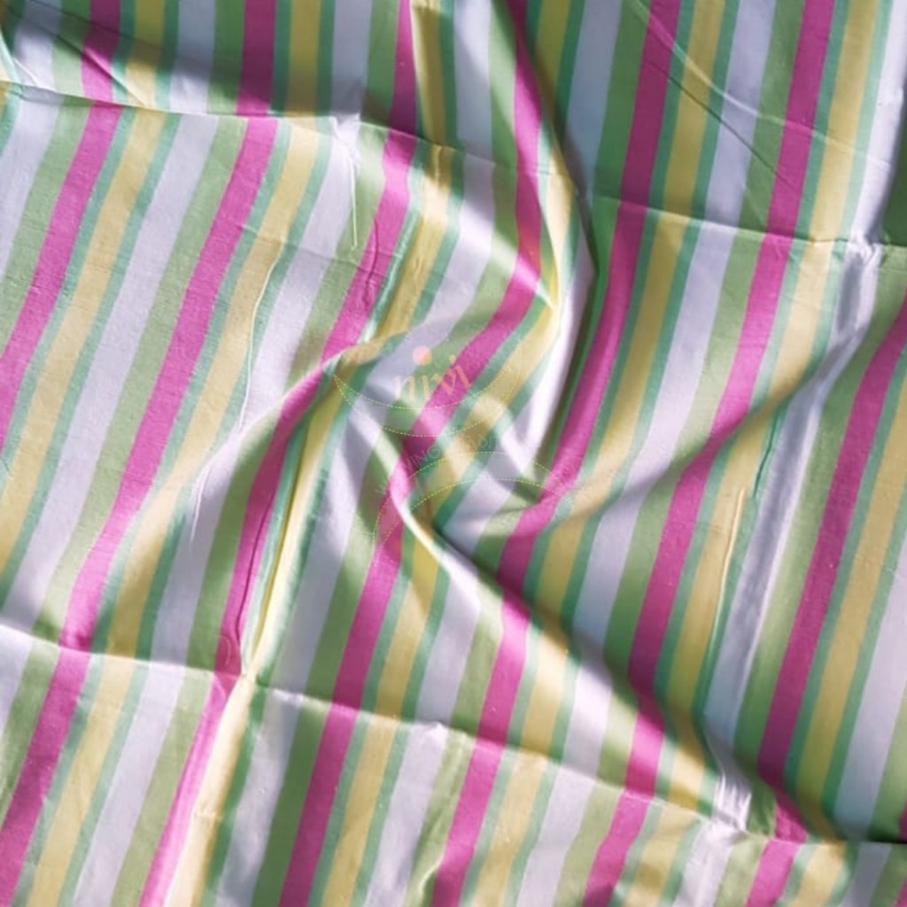  Handloom cotton striped multipurpose sheet. 