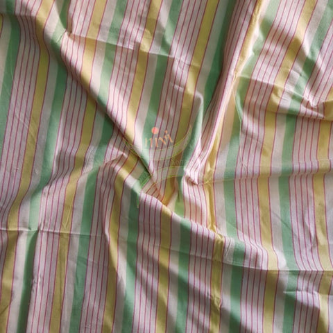 Handloom cotton striped multipurpose sheet. 