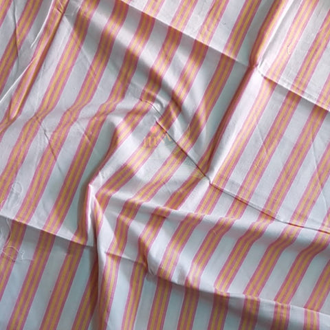 Handloom cotton striped multipurpose sheet. 