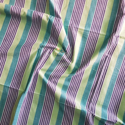 Handloom cotton striped multipurpose sheet. 