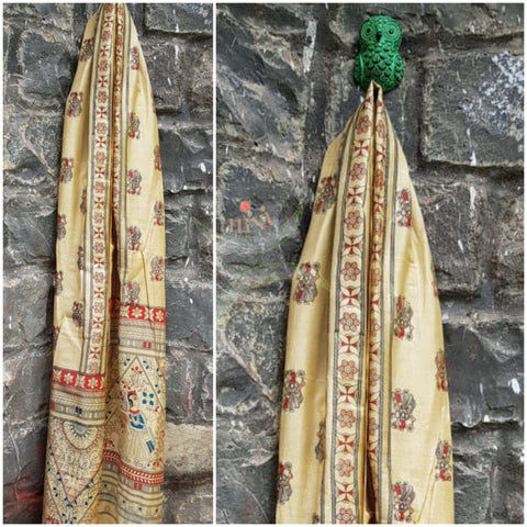 Handloom Muga silk dupatta