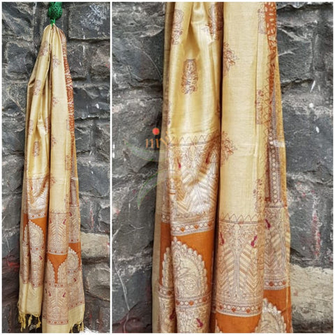 Handloom Muga silk dupatta