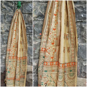 Handloom Muga silk dupatta