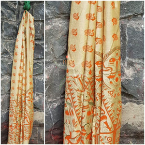 Handloom Muga silk dupatta