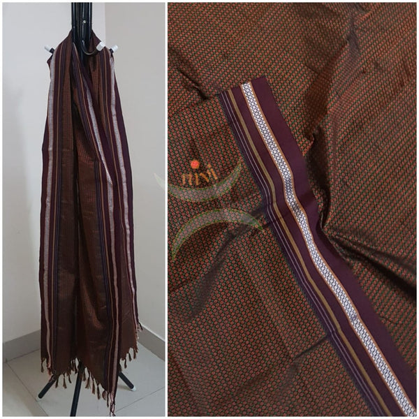 Two tone brown khun/khana dupatta