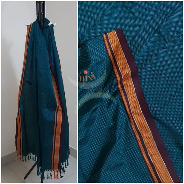 Teal blue khun/khana dupatta