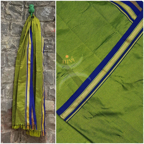Green handloom khun/khana dupatta